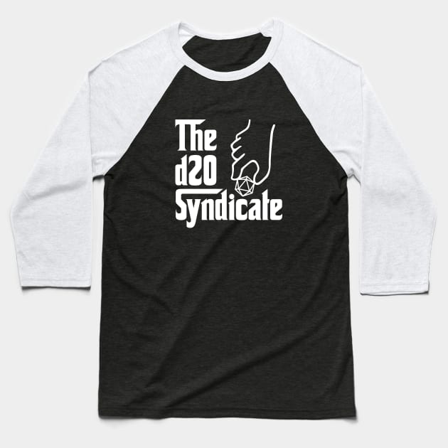 The Don (White) Baseball T-Shirt by The d20 Syndicate